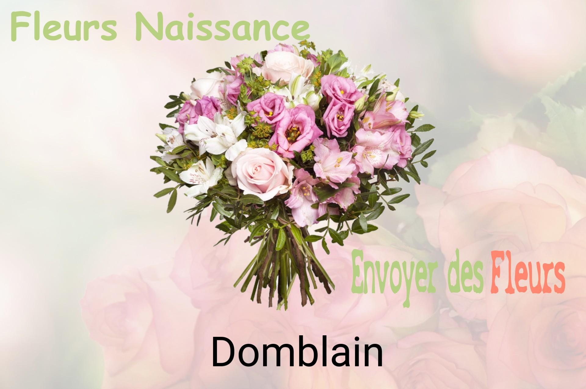 Bouquet de fleurs de naissance livré à Domblain